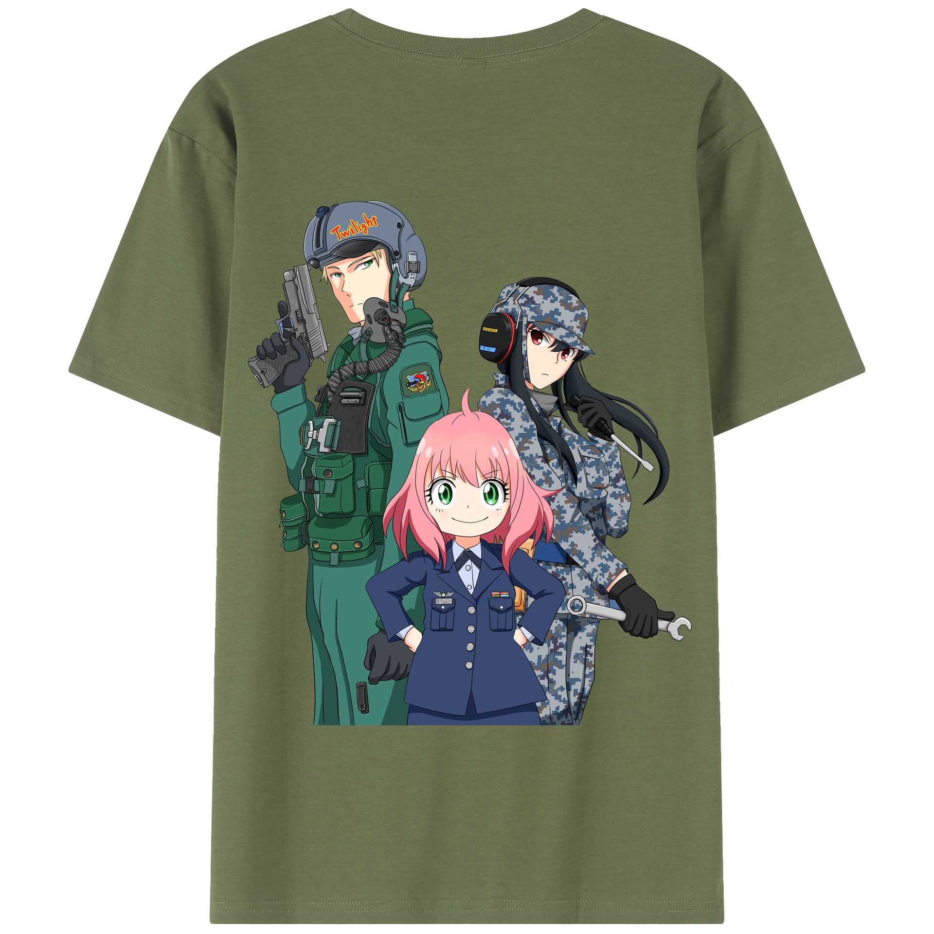 （画像用） SPY×FAMILY间谍家家酒 綿100％半袖Tシャツ（背面プリント）